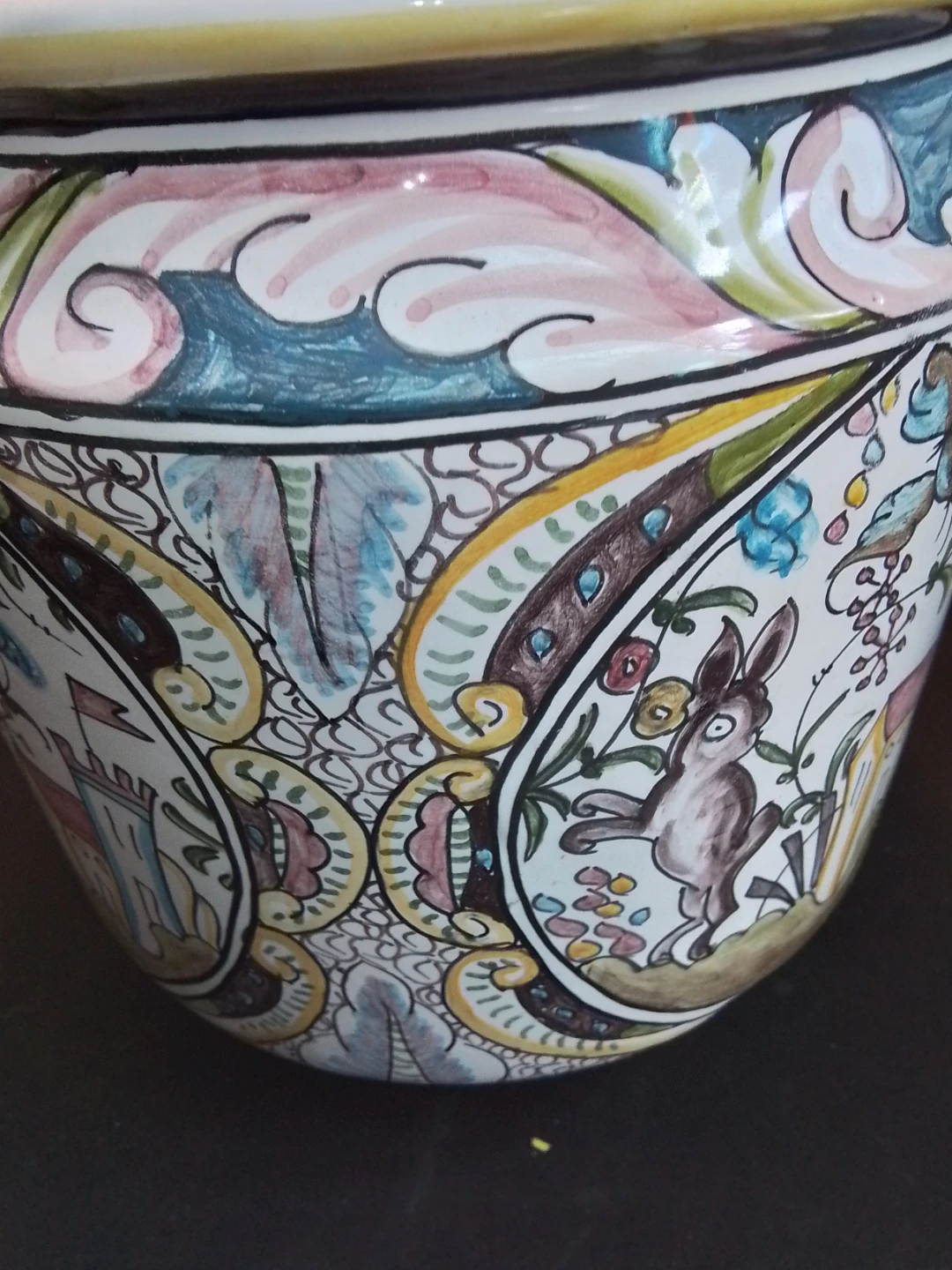 Vintage Hand Painted Portuguese Ceramic Vase Signed Berardos - photo 4