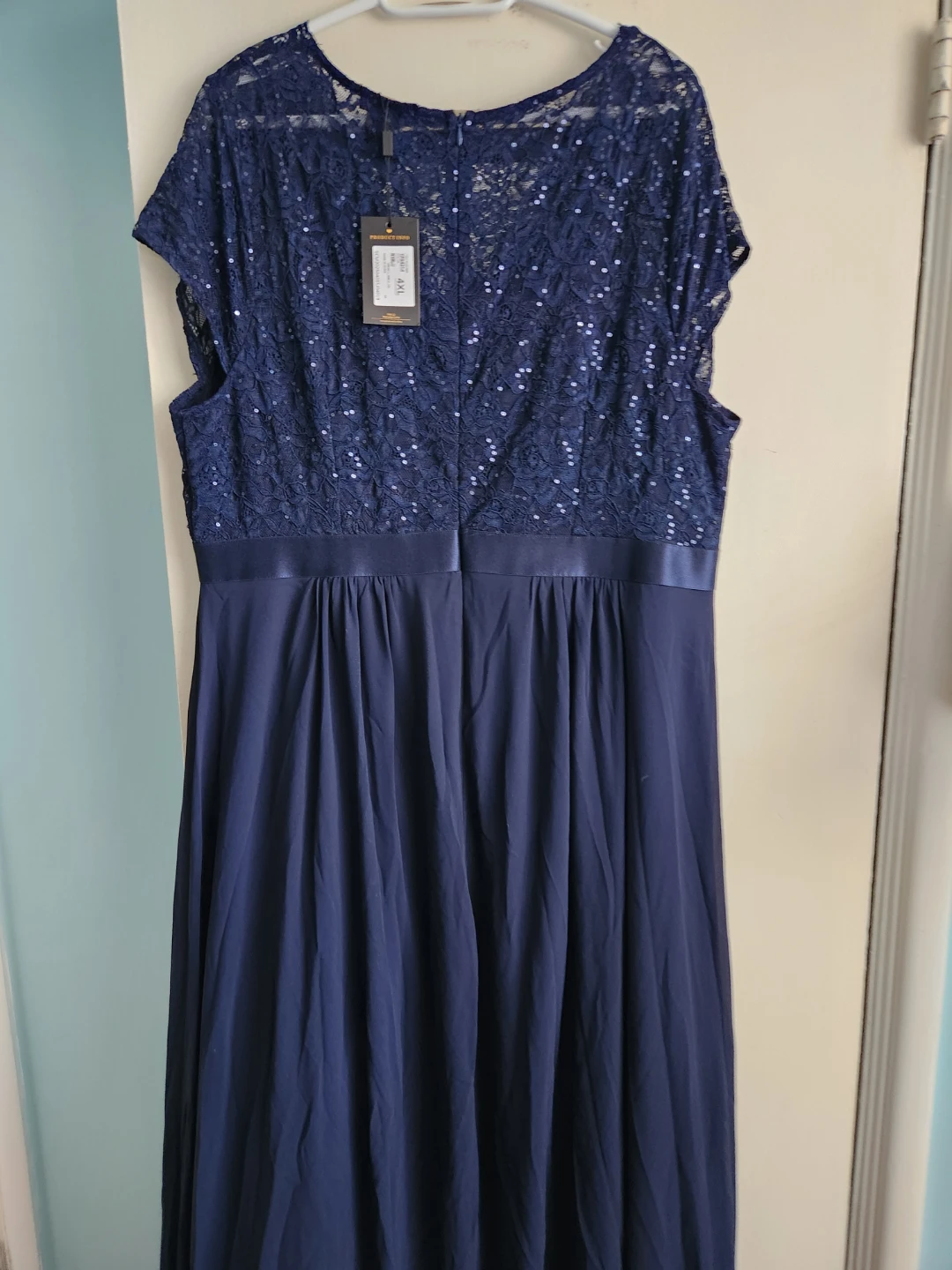 Plus size Dress - Blue Embellished Gown - photo 5