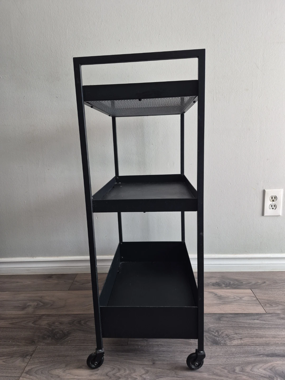 Black 3-Tier Rolling Cart - photo 2