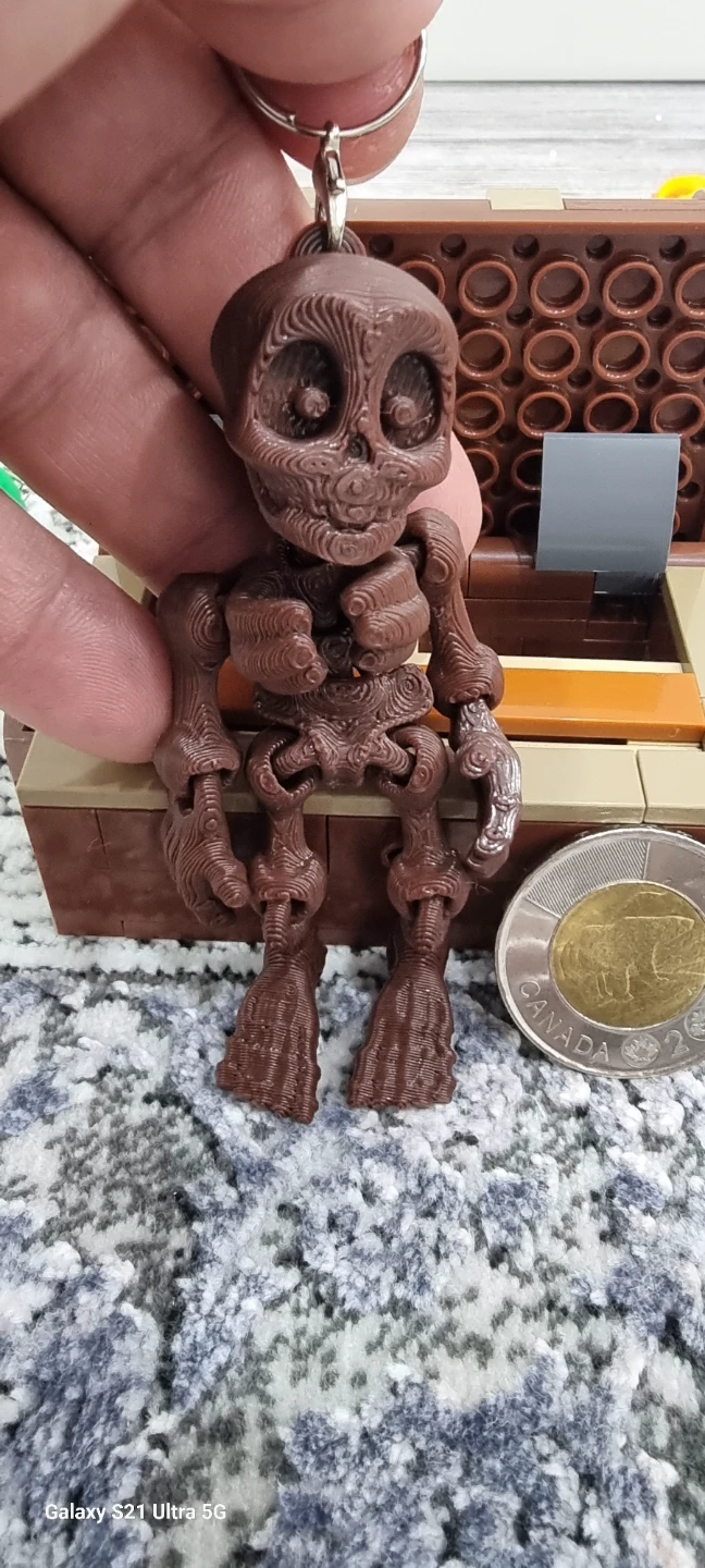 3D Printed Skeleton Keychain - photo 4