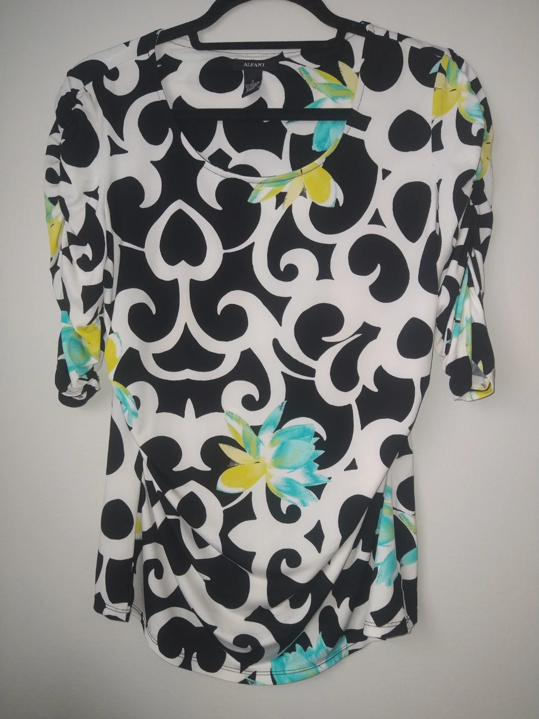 Alfani Floral 3/4 Sleeve Long Floral Blouse Size Small