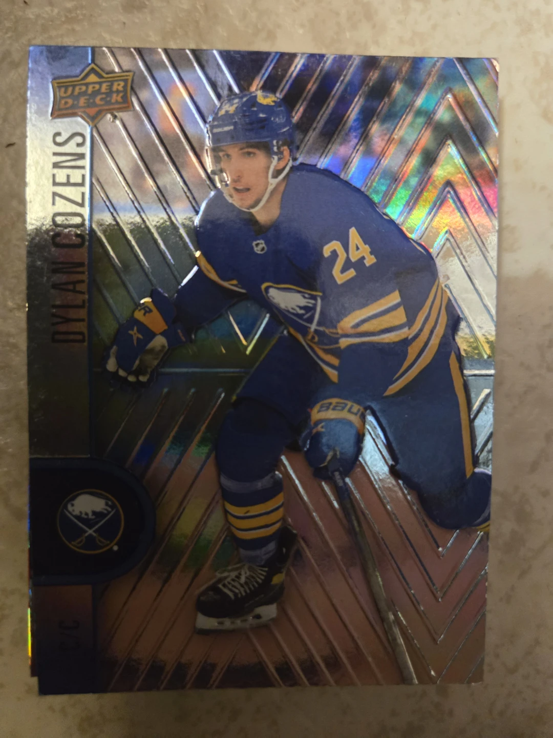 Upper Deck Dylan Cozens Hockey Card
