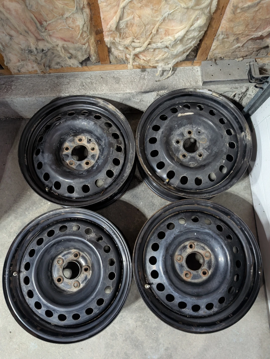 (4)-17 inch steel rims 5x114.3