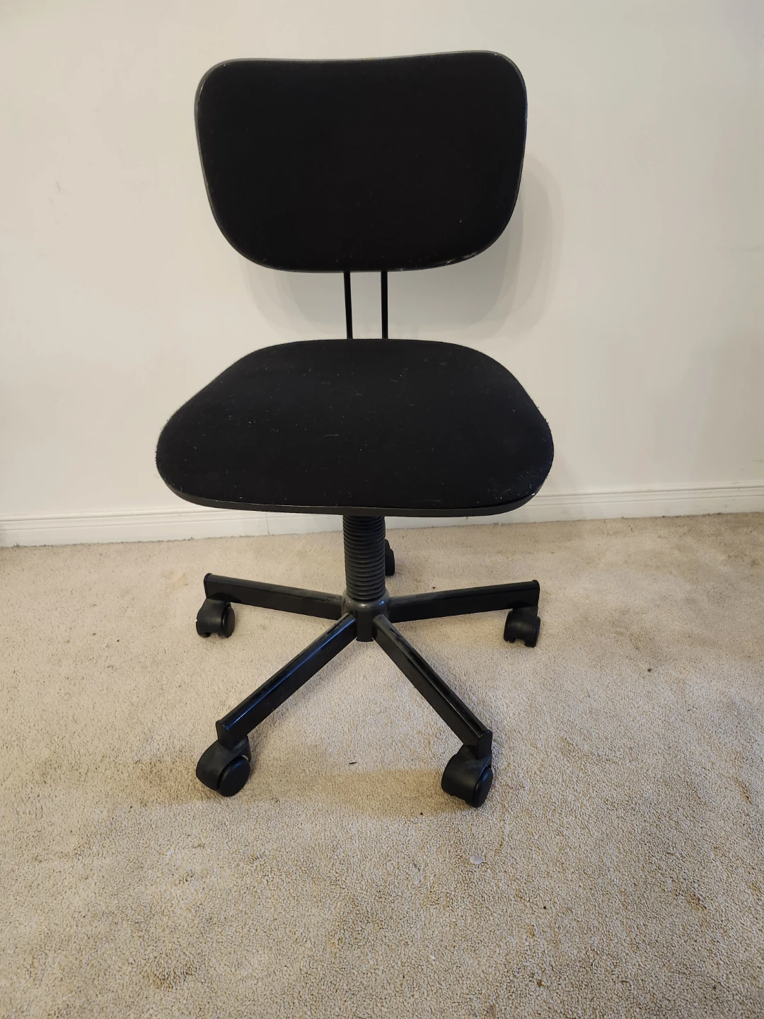 Small Black Office Chair with Wheels - photo 2