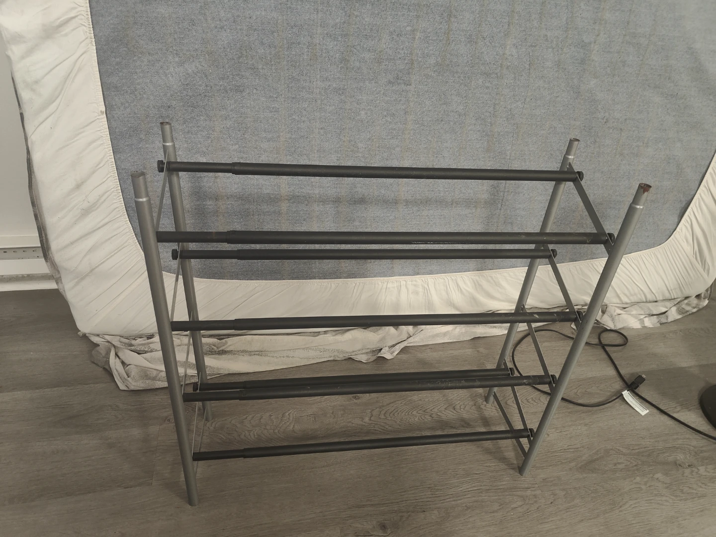 Wood Side Table with Shelf and Wheels,shoe rack-3 items - photo 3