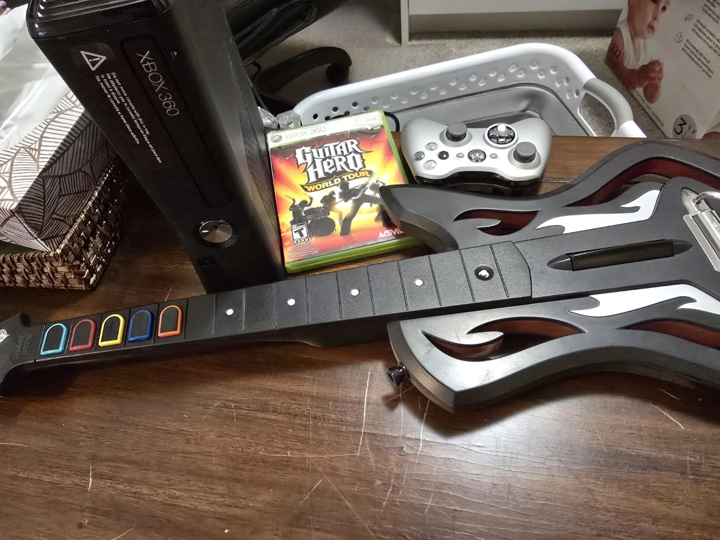 Xbox 360 Console with Guitar Hero World Tour