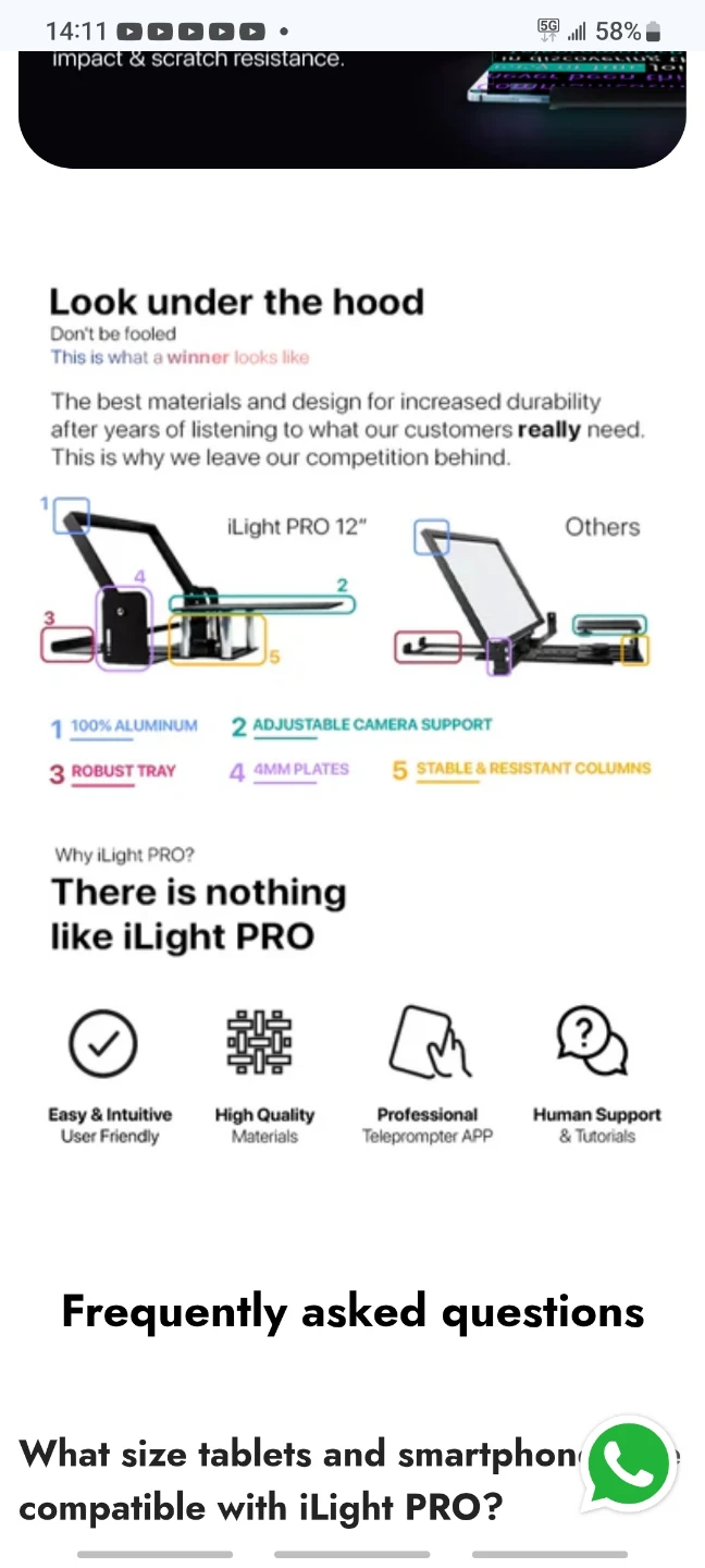 Teleprompter PAD iLight PRO (Made in EU) - photo 3