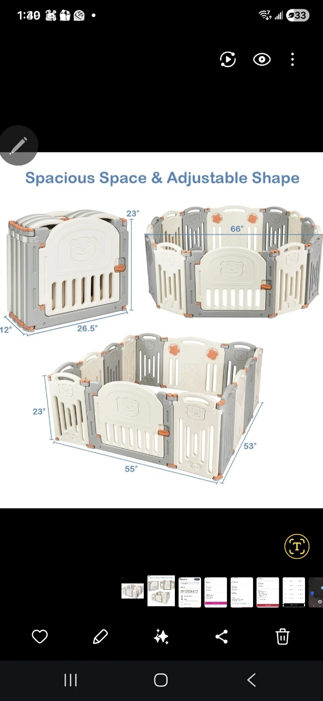 Adjustable Baby Playpen - Spacious & Safe