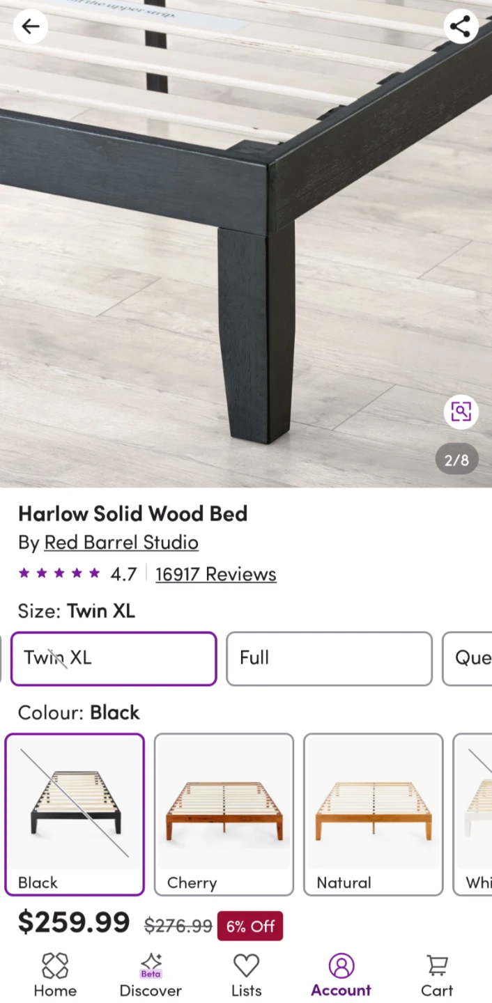 Red Barrel Studio Harlow Twin XL Bed Frame - Black - photo 3