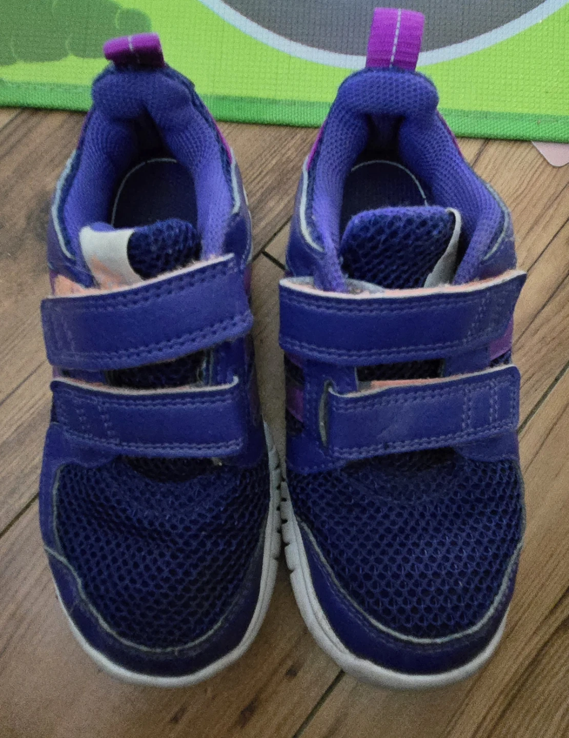 Adidas Kids Running Shoes Purple/Blue Velcro Size 11K