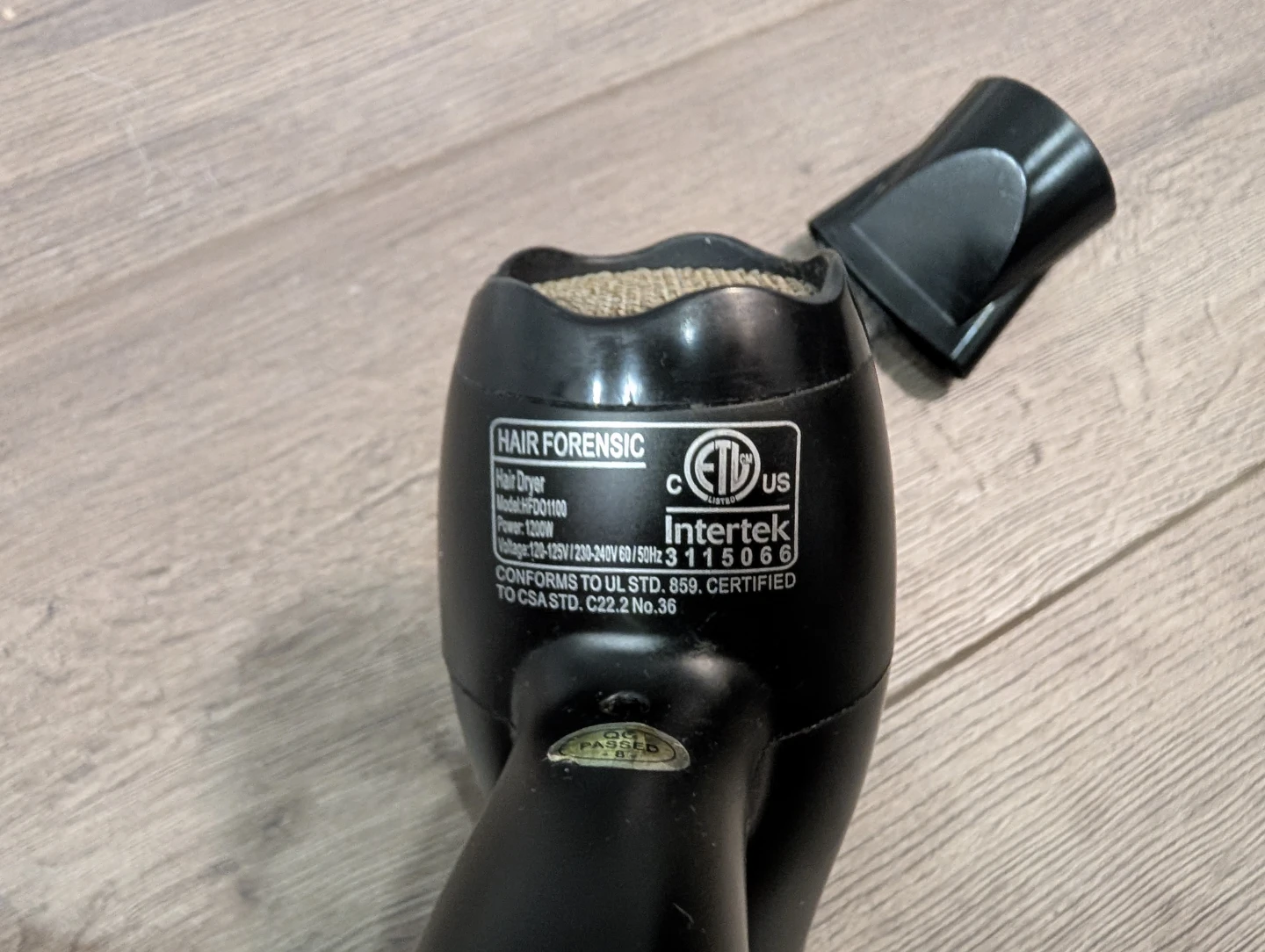 GUC - Hair Forensic Compact  Travel Velocity 1100 Hair Dryer - photo 3