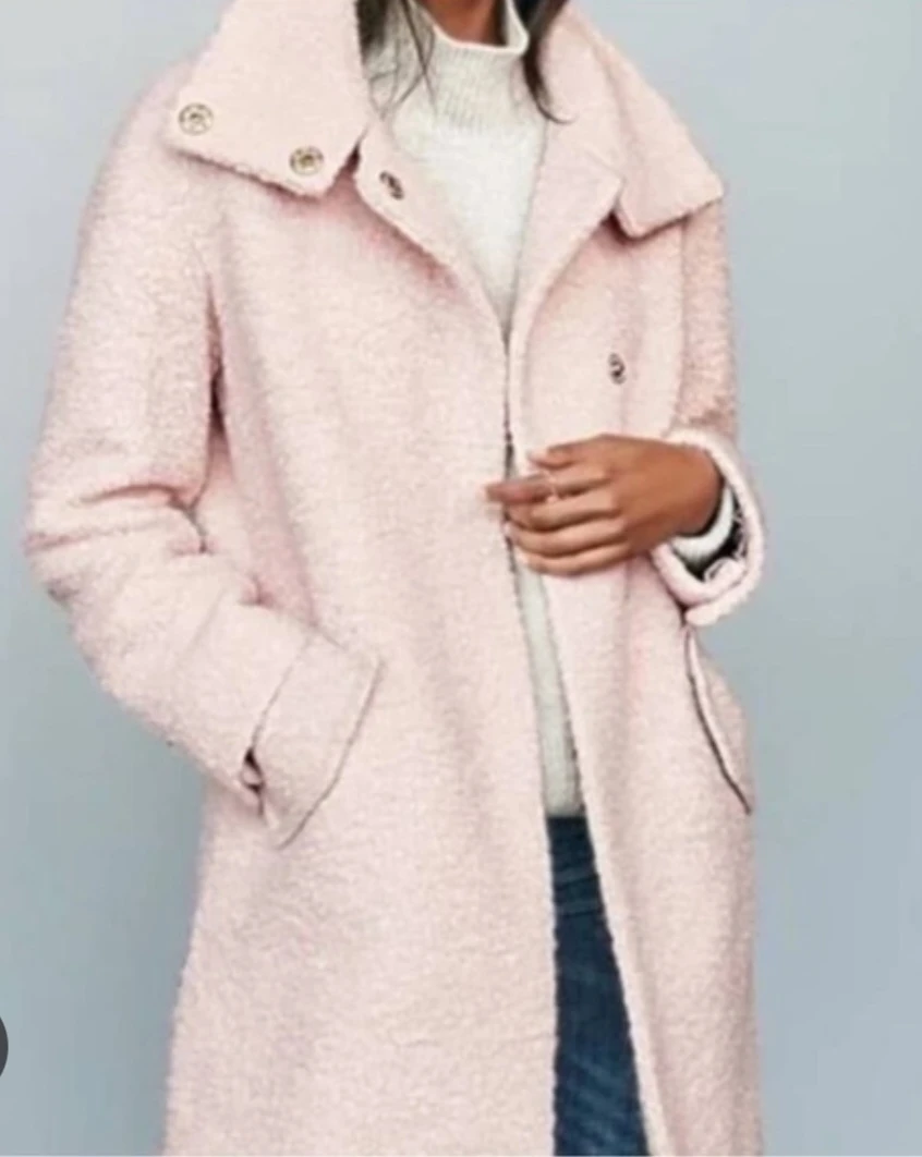 Spring Eliza J Pink Teddy Coat - Size M