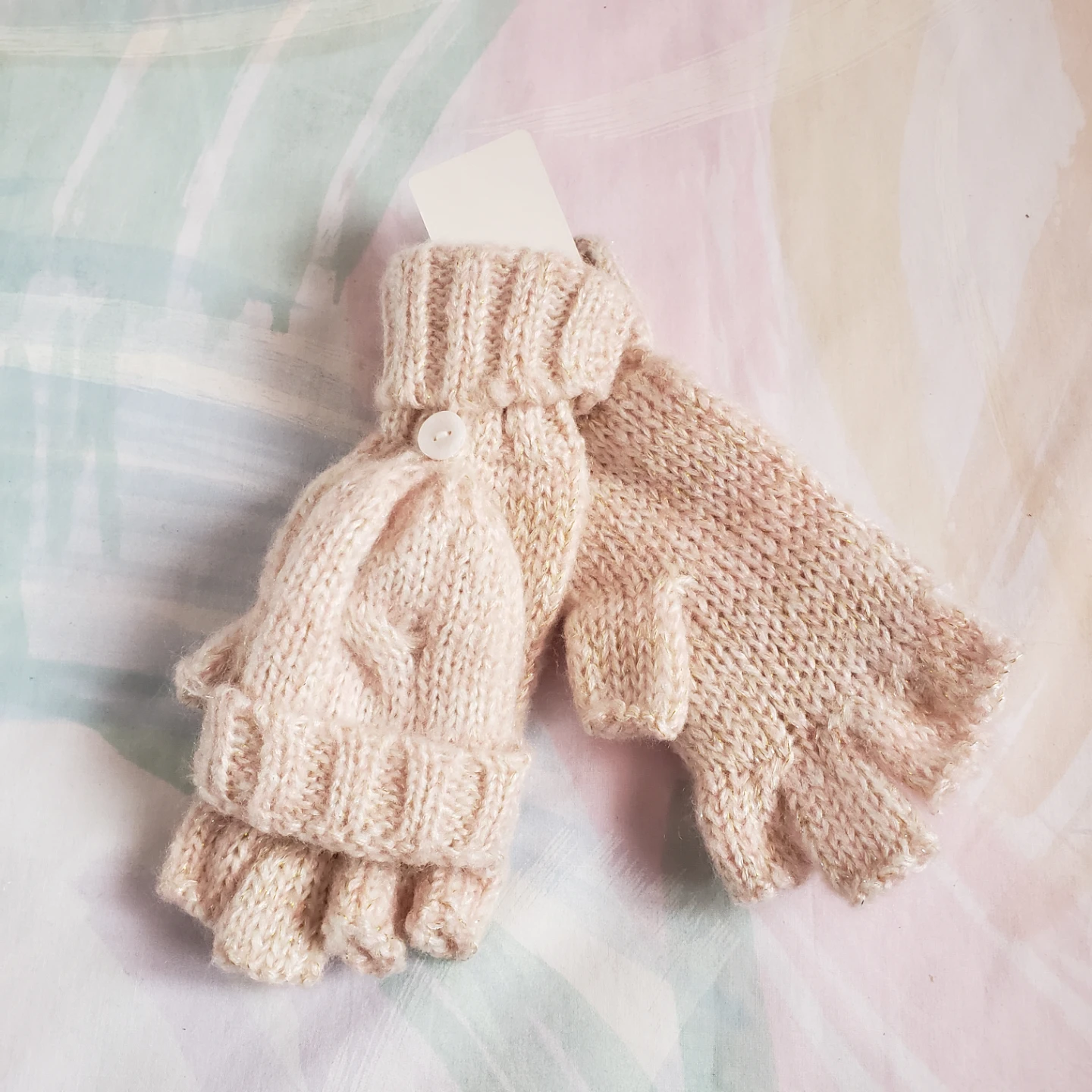 🆕Pink Convertible Gloves