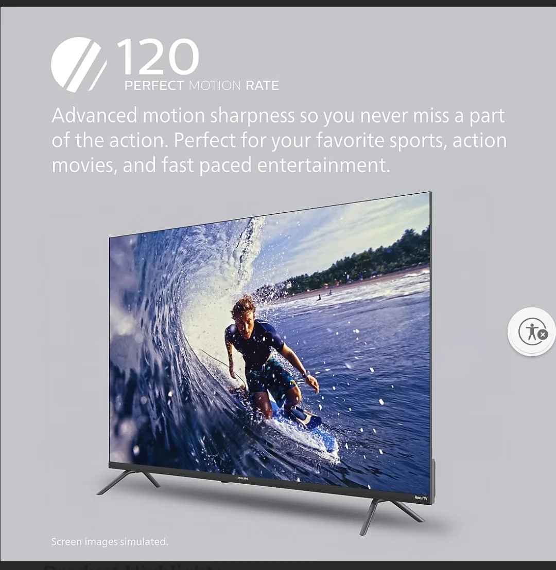 Philips 60" QLED Roku TV 4K UHD Dolby Vision Atmos - photo 3