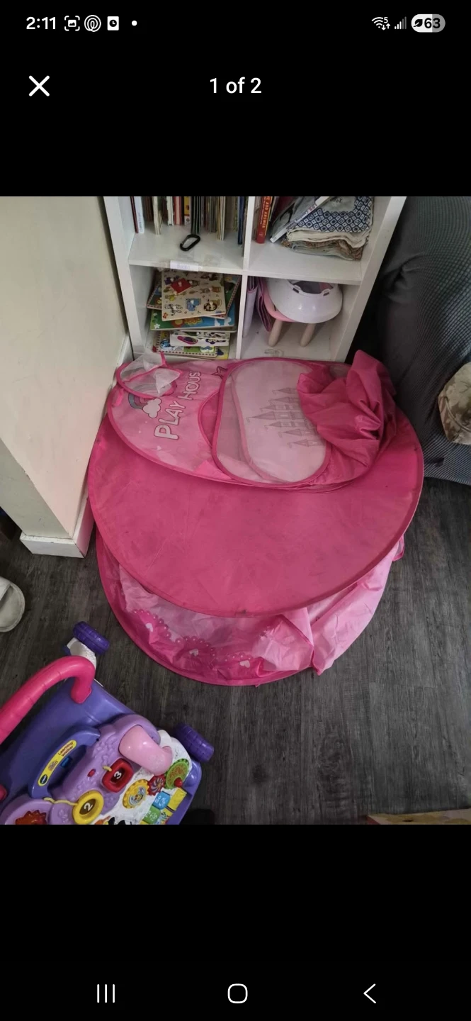 Pink Princess Play Tent with Tunnel - photo 2