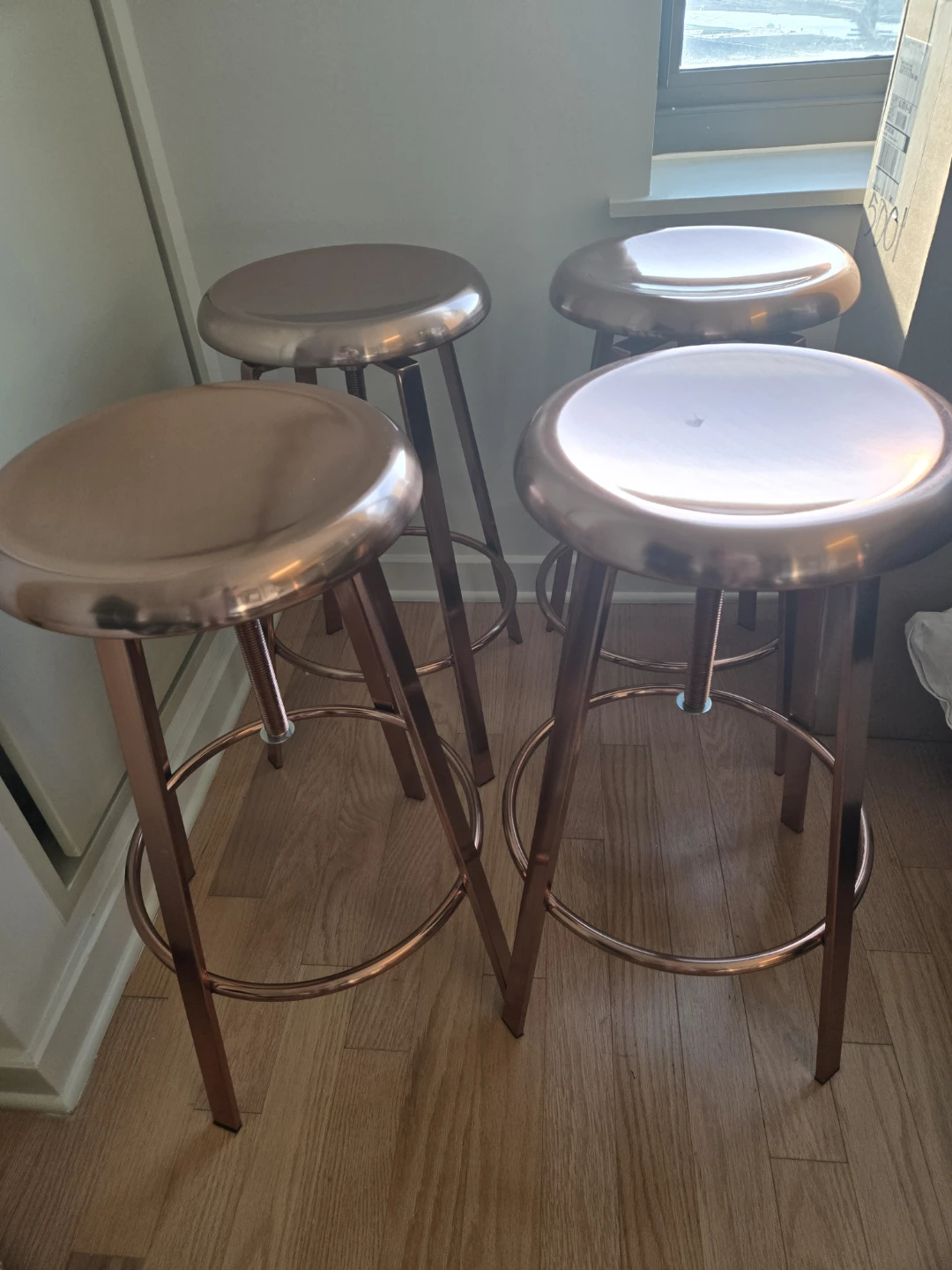 Set of 4 Copper Bar Stools - photo 2
