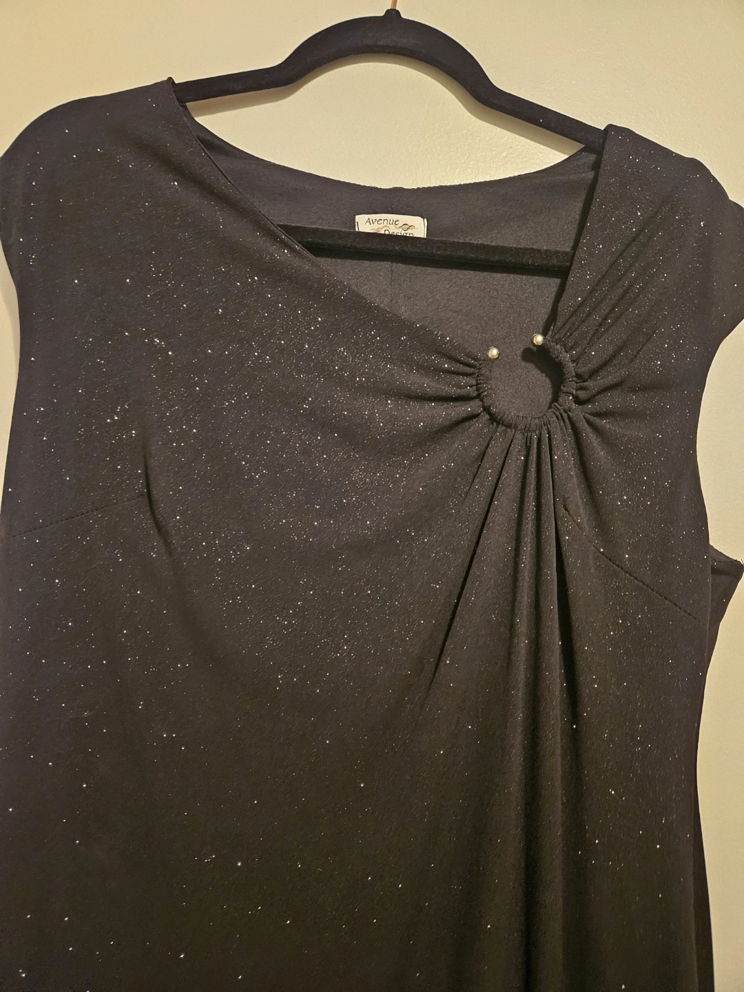 Black Sparkle Dress with Ring Detail - photo 3