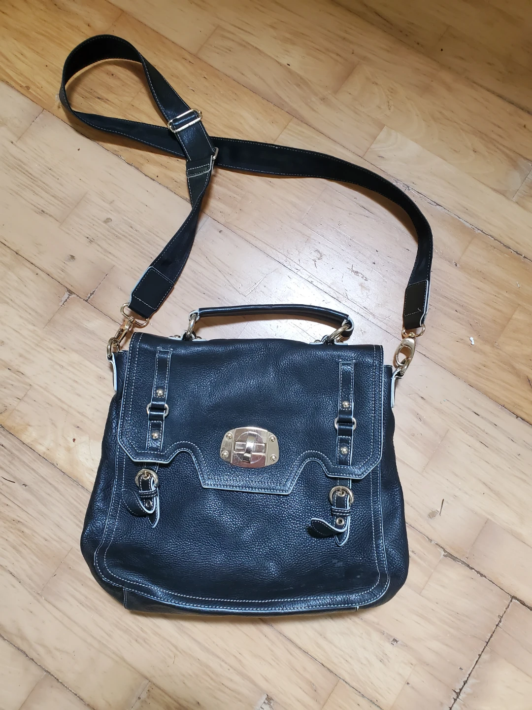 Danner Black Genuine Leather Satchel Bag