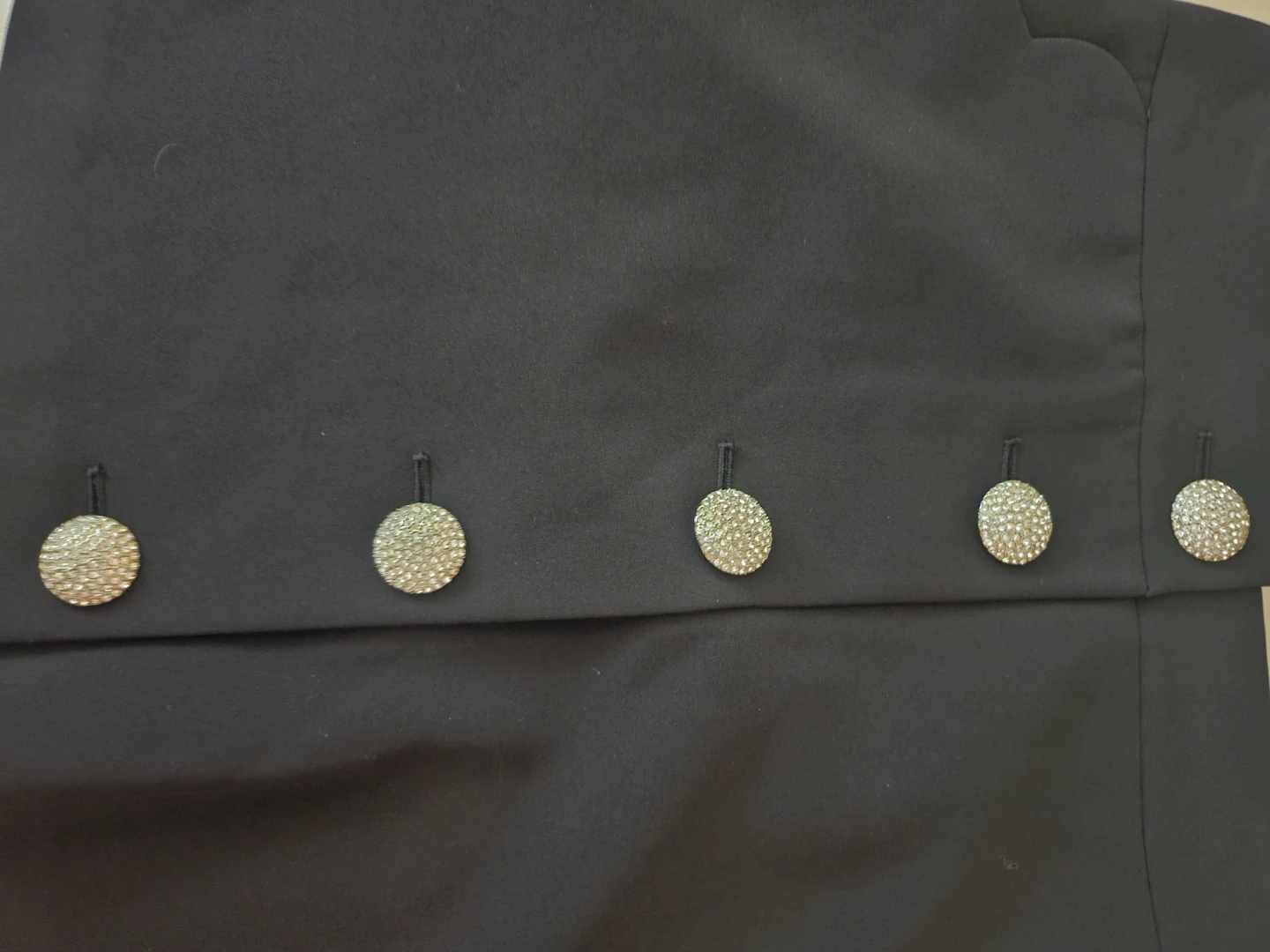 Kate Spade Black Skirt with Embellished Buttons - photo 4