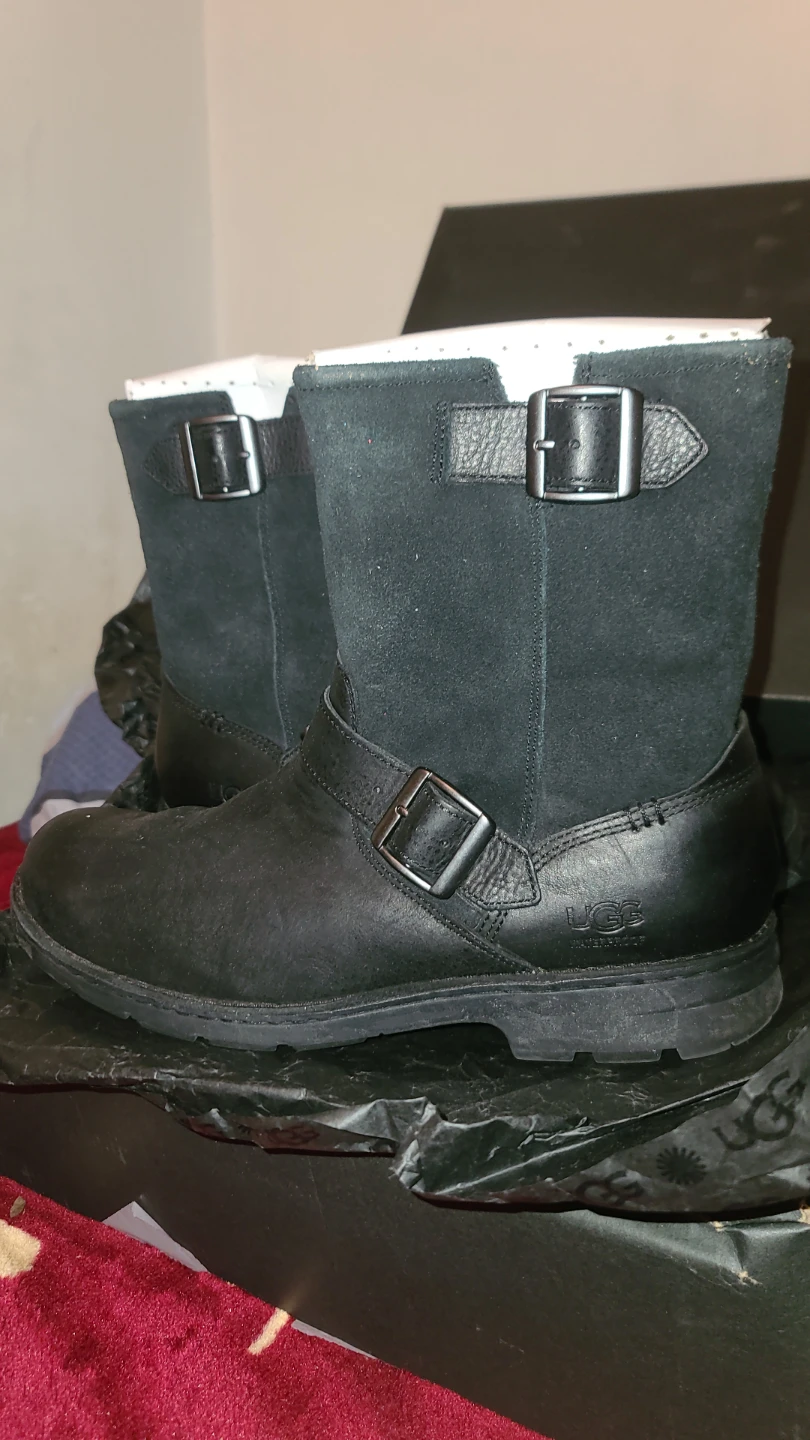 UGG Messner Black Leather & Suede Boots