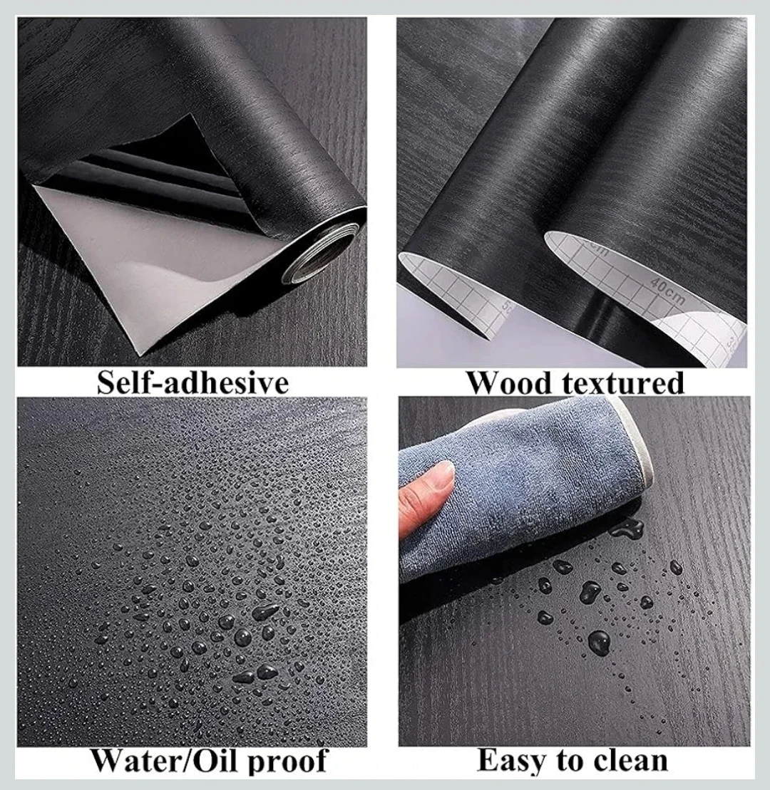 Black Walnut Peel Stick Wallpaper Wood 15.7"x118" | 2 Rolls - photo 5