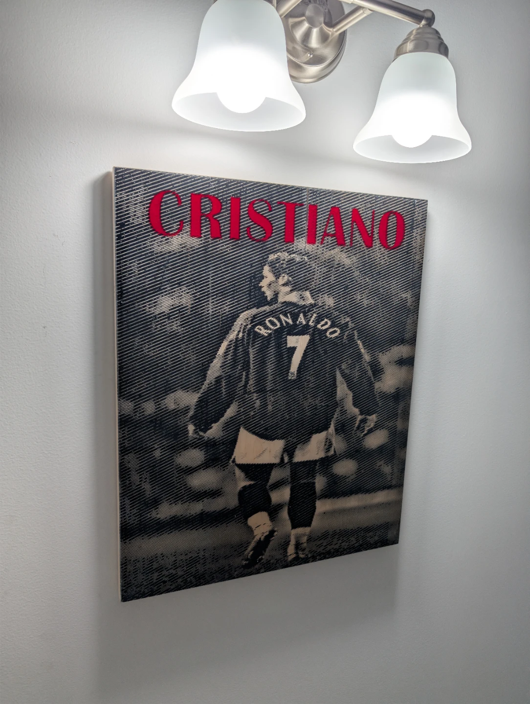 Handcrafted Wood Picture Frame (Cristiano Ronaldo)