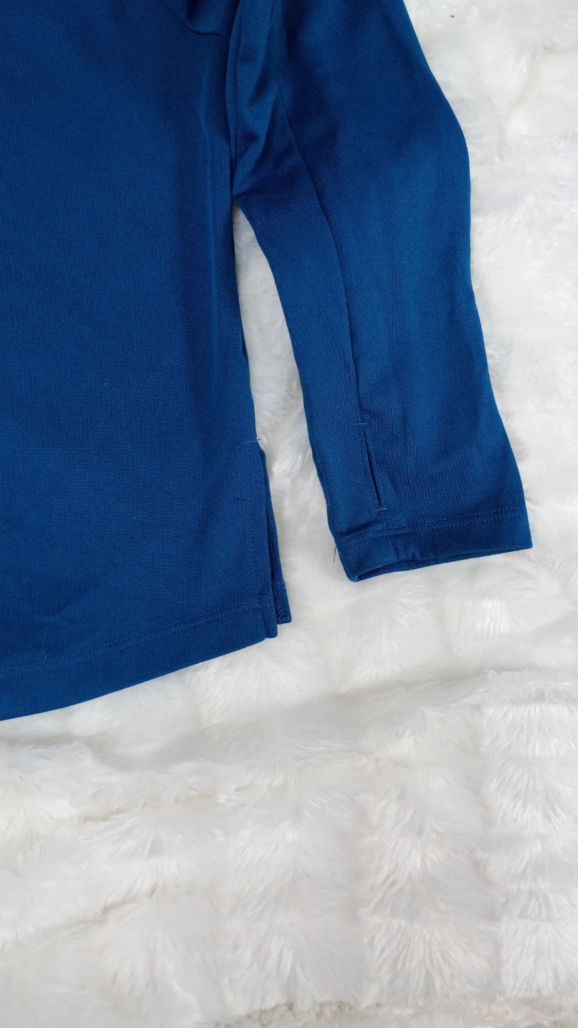 Blue Quarter Zip Long Sleeve Shirt - photo 2