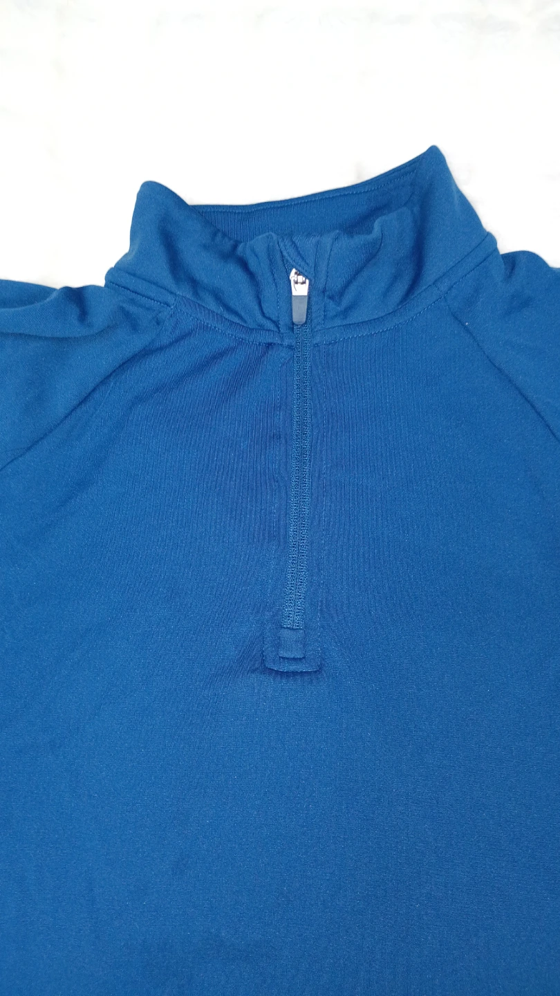 Blue Quarter Zip Long Sleeve Shirt - photo 3