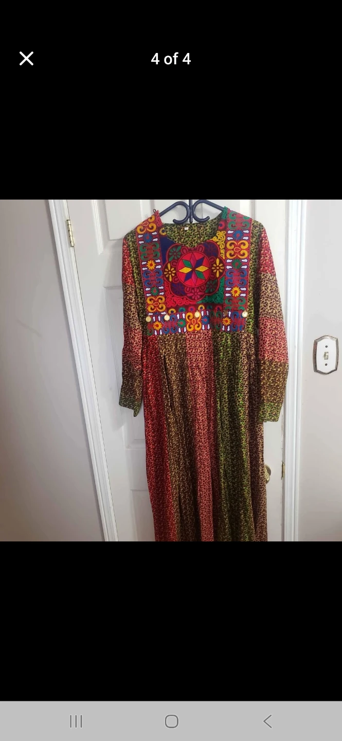 Embroidered Maxi Dress with Belt - photo 2