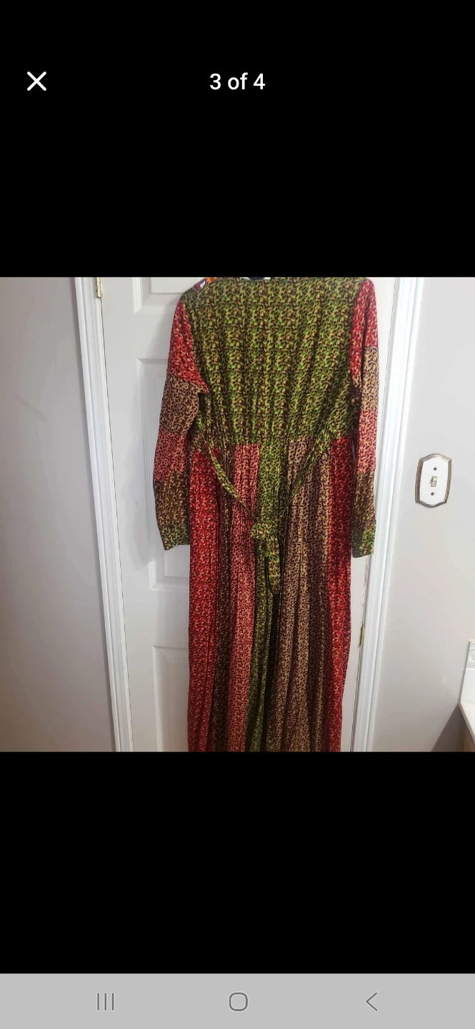 Embroidered Maxi Dress with Belt - photo 3