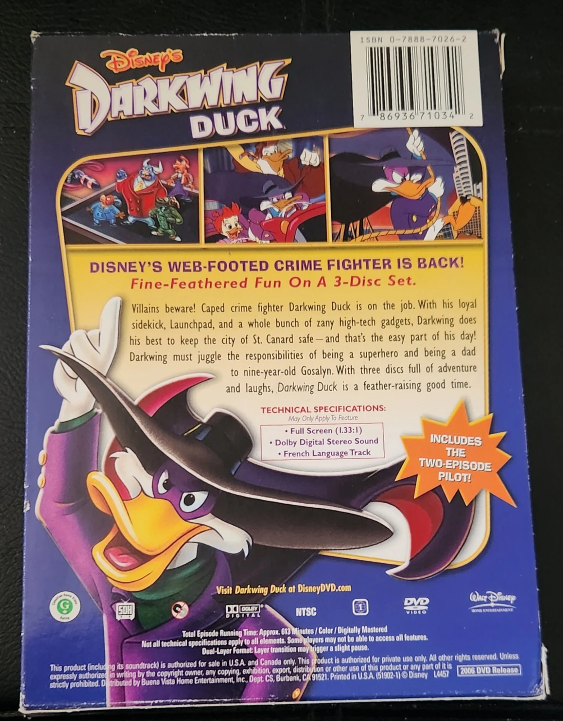 Disney Darkwing Duck Volume 1 DVD 3 Disc Set - photo 2