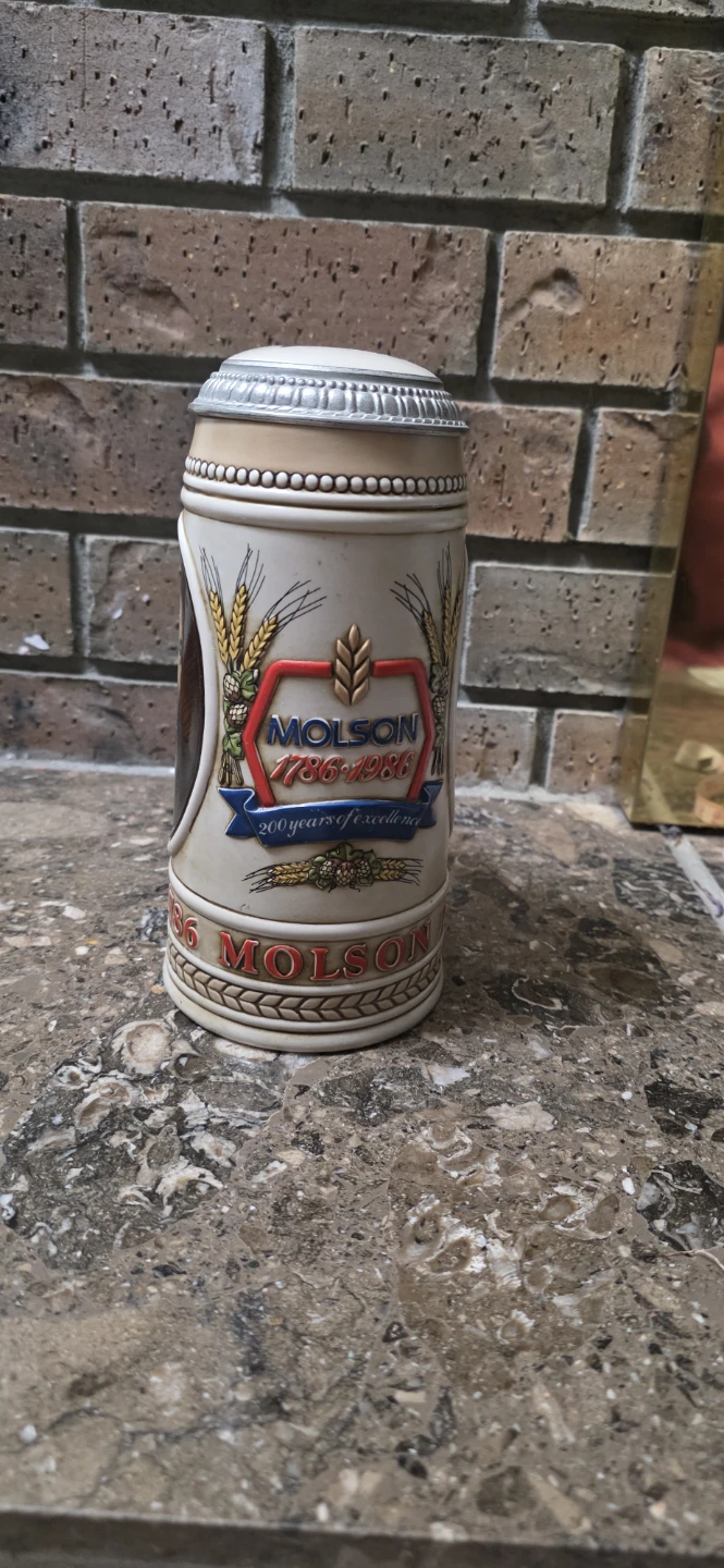 Molson 1786-1986 Commemorative Stein - photo 2