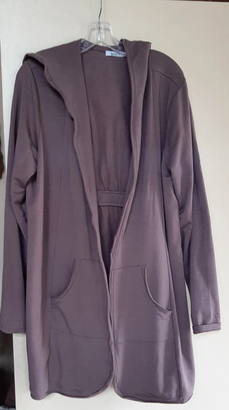 Brown Fleece Long Hoodie