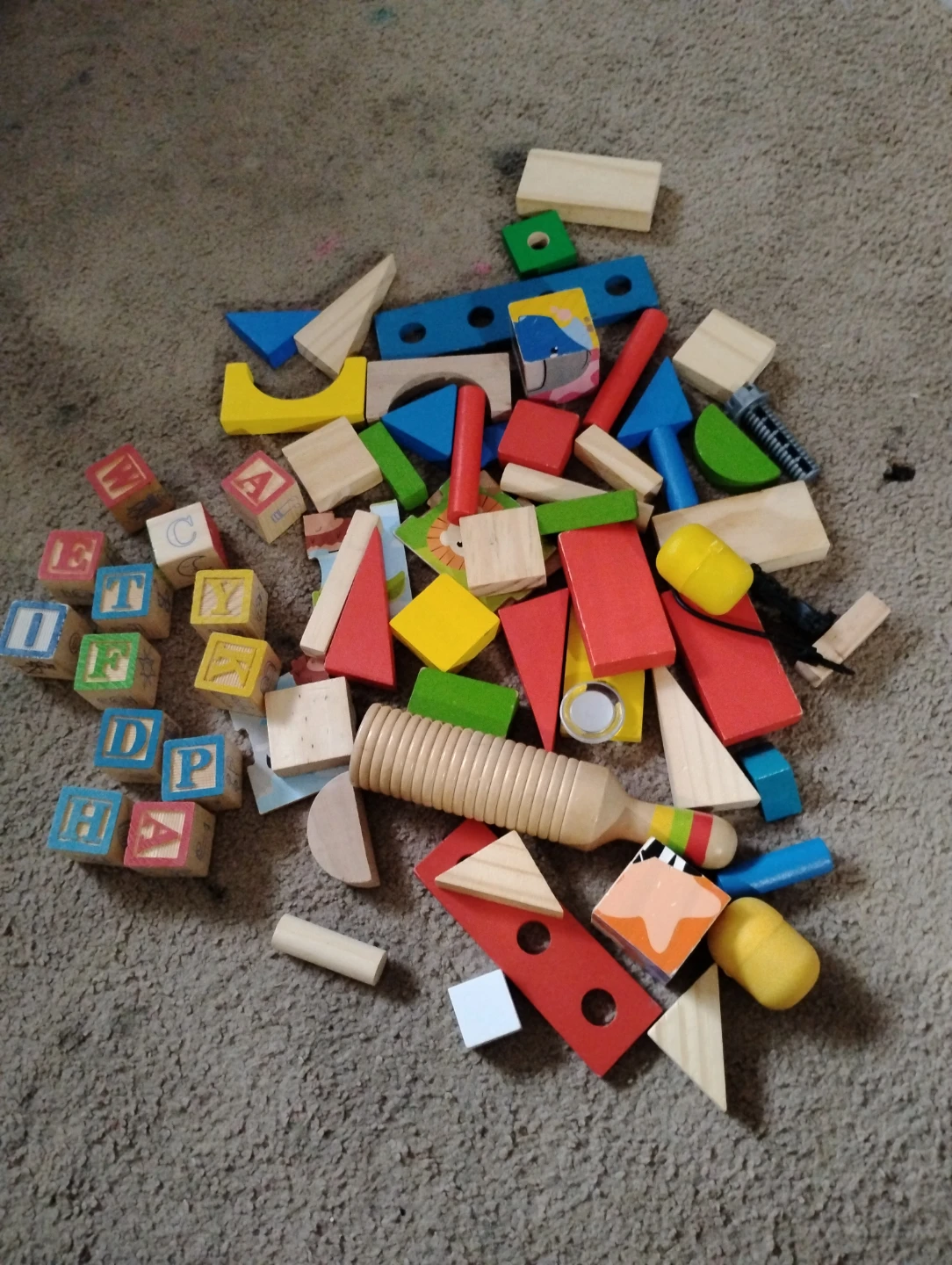 Wooden Building Blocks Set