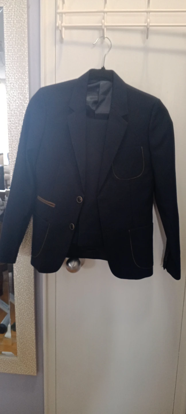 Angelcher Navy Blazer with Suede Elbow Patches