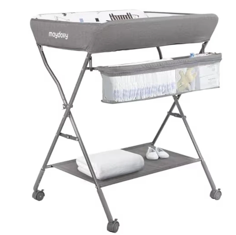 Maydolly Folding Changing Table with Storage Organizer - photo 2