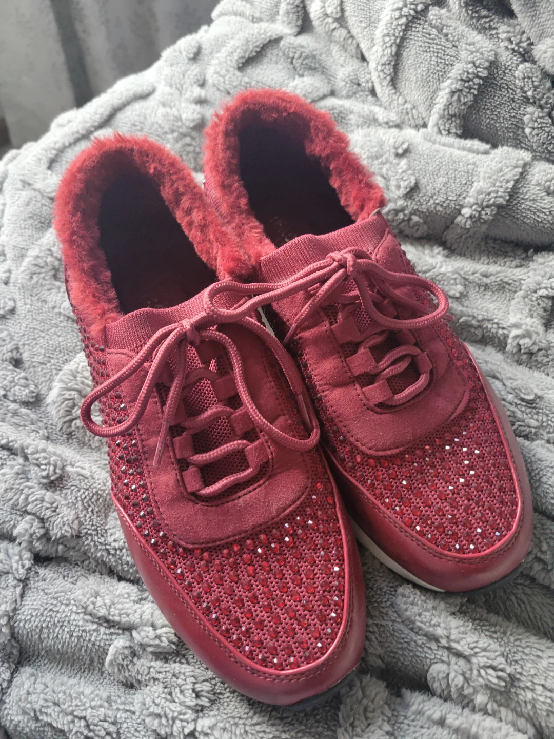 Reaction Kenneth Cole Red Rhinestone Sneakers