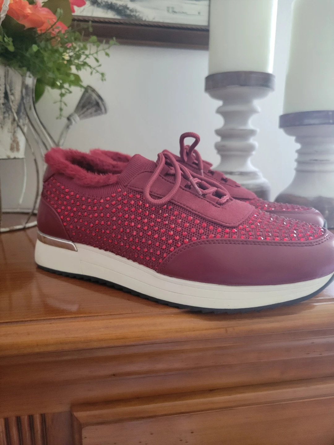 Reaction Kenneth Cole Red Rhinestone Sneakers - photo 3