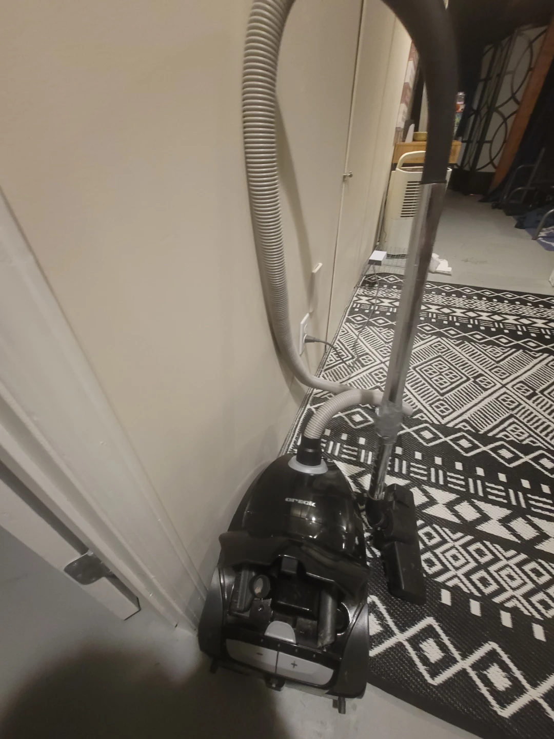 Black Kenmore Canister Vacuum Cleaner