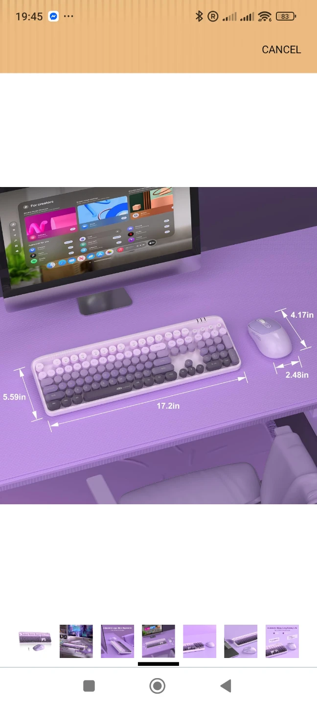 MageGee V920 Wireless Keyboard and Mouse Combo - Purple - photo 5