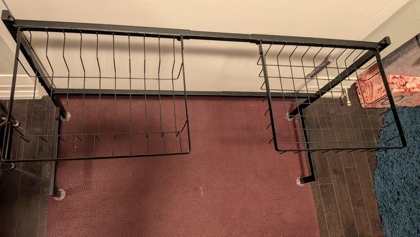 Black Metal 2-Tier Dish Drying Rack - photo 2