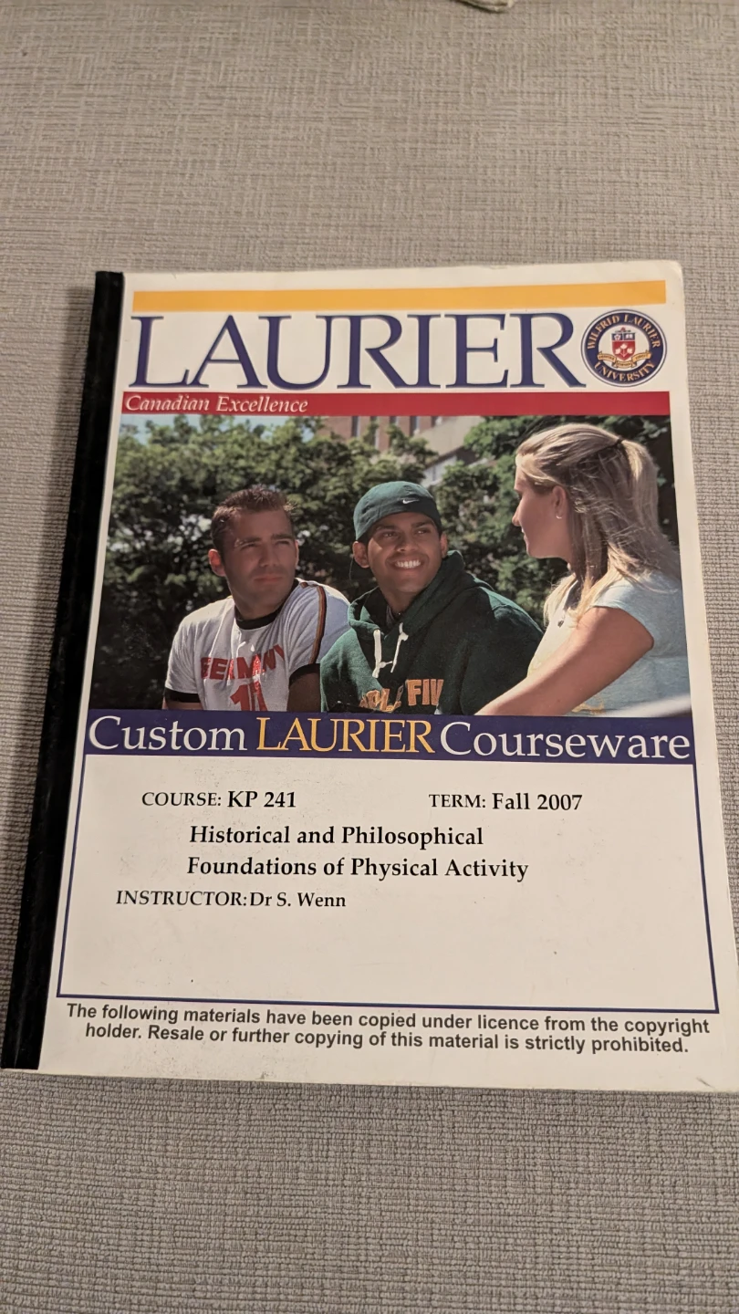 Laurier  - Foundations of Physical Activity KP 241
