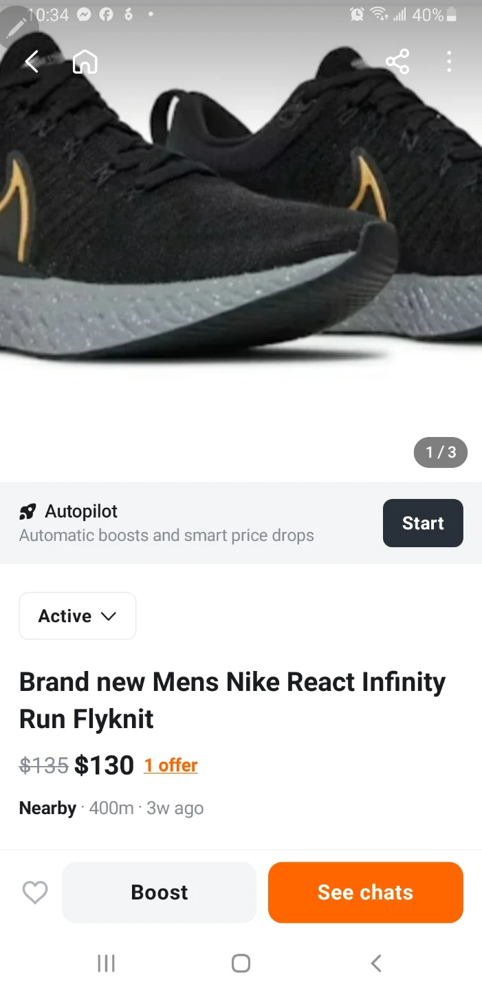 Brand new Nike Mens React Infinity Run Flyknit - photo 5