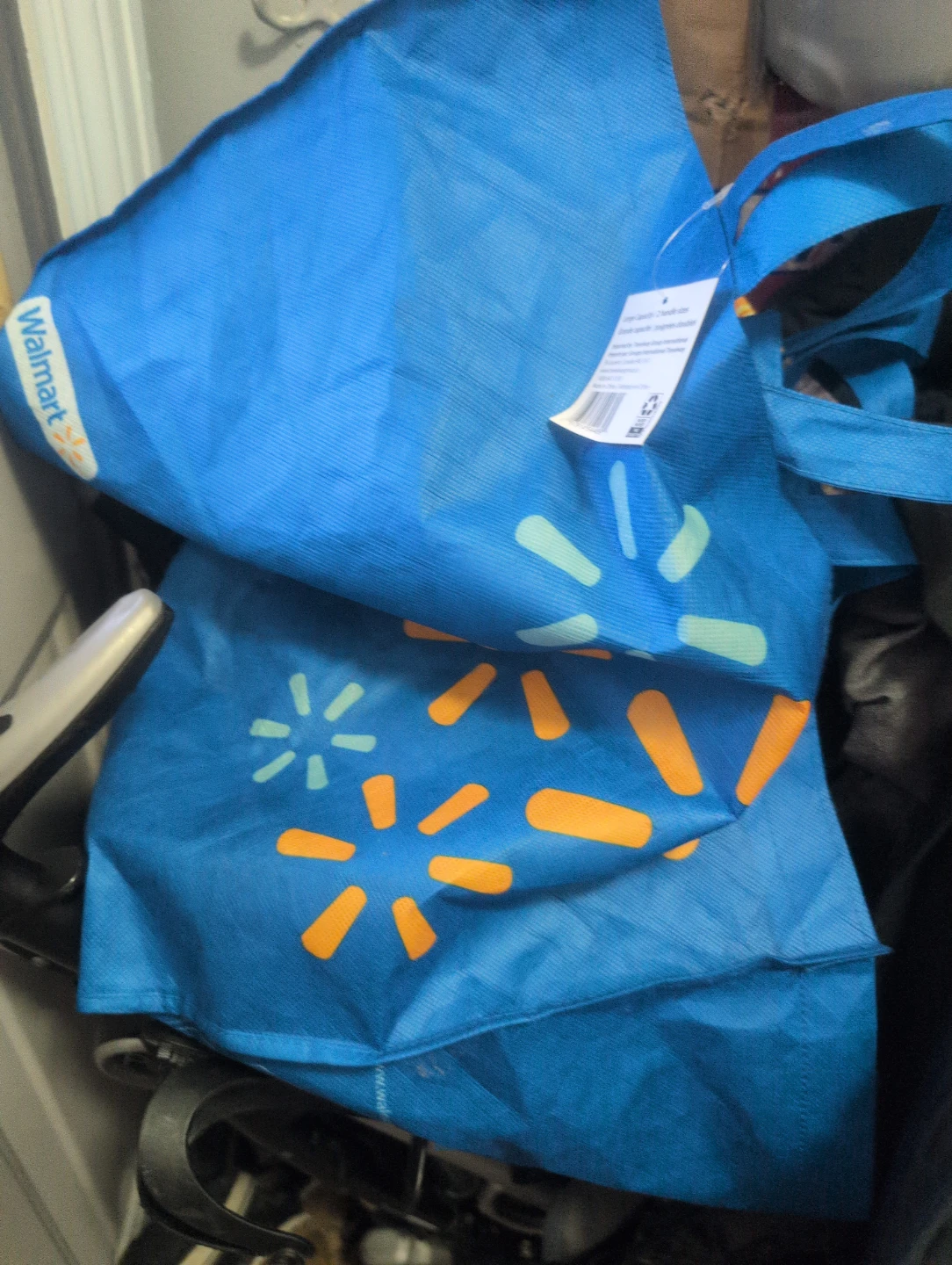 Walmart Reusable Shopping Bag - Blue with Sunburst Design