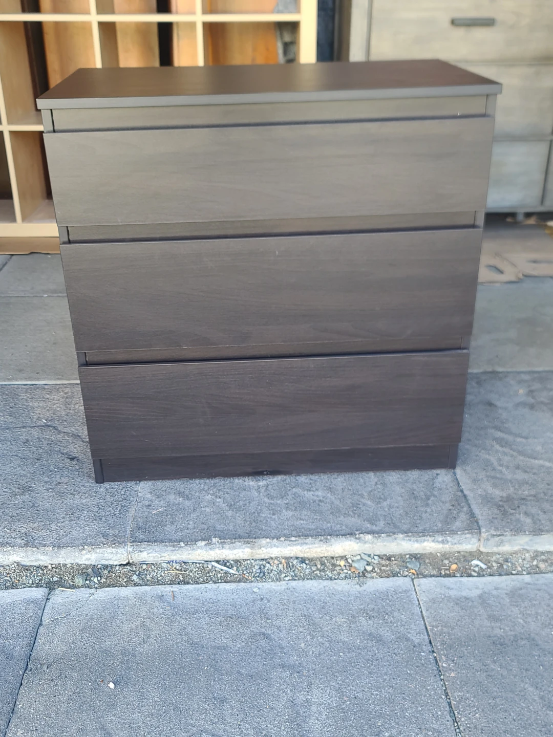 Dark Brown 3-Drawer Dresser