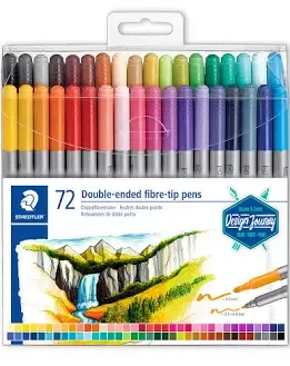 Staedtler Double-ended Fibre-Tip Pens - 72 Count