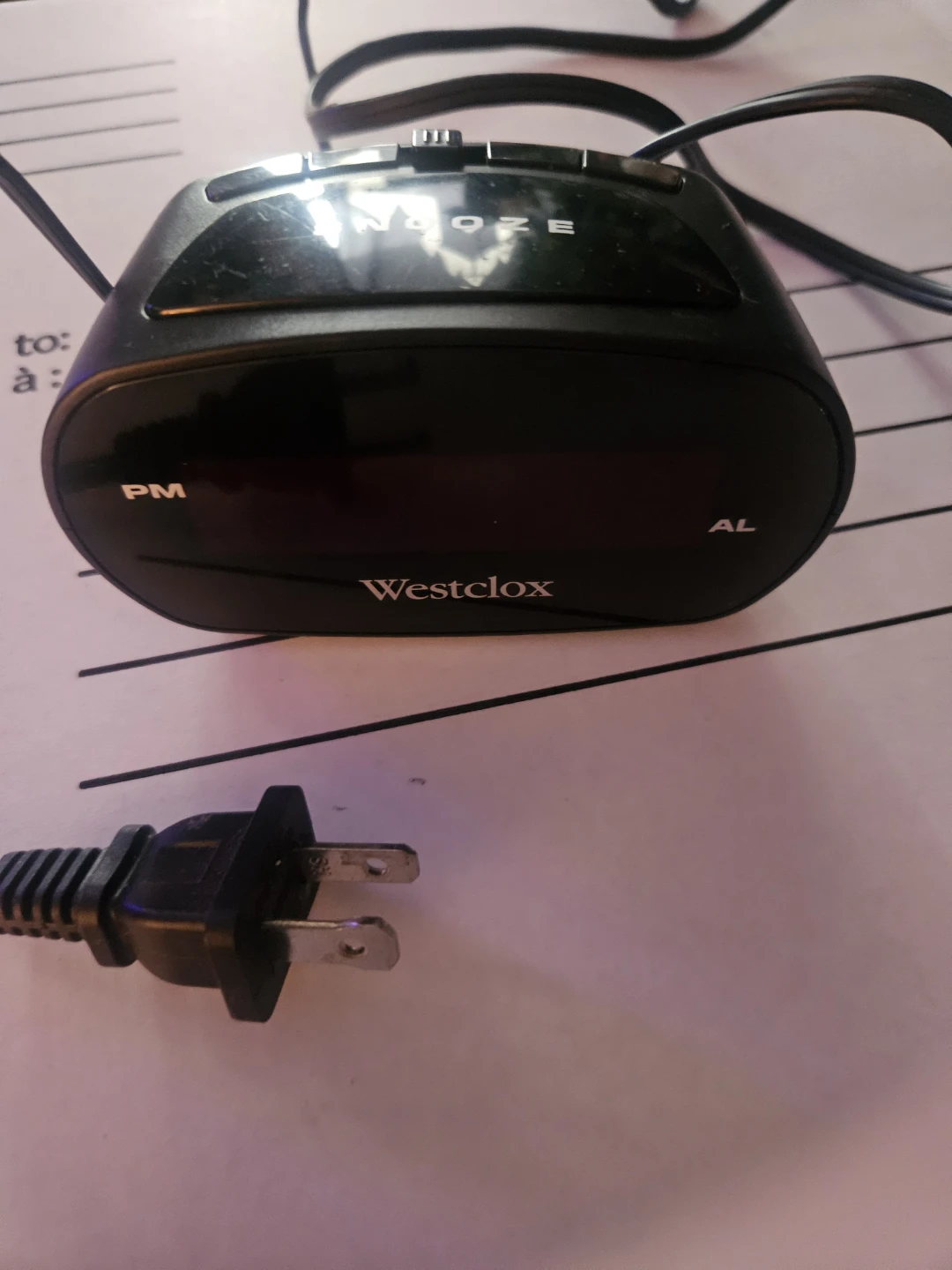 Westclox Black Digital Alarm Clock