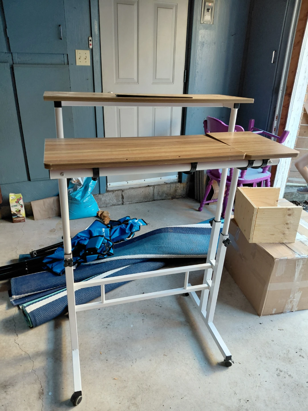 Adjustable Standing Desk with Two Levels