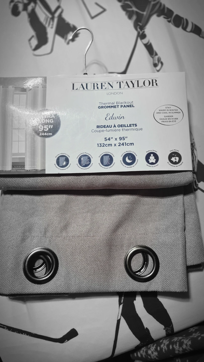 Lauren Taylor London Thermal Blackout Grommet Panel 54" x 95" - photo 2