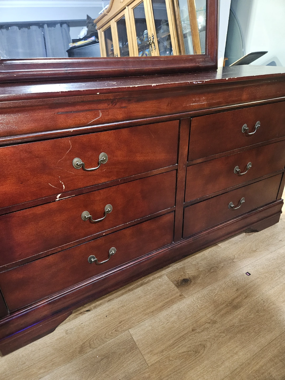 Wooden Dresser with Mirror - photo 3
